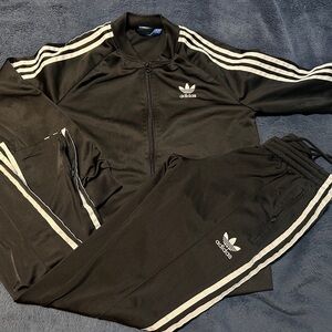 Adidas Black and White Track Pants